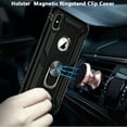 thumbnail image 3 of GSA Slim Armor Ring Stand Hybrid Case w/Holster For iPhone 13 (6.1") - Black, 3 of 3