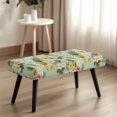 thumbnail image 2 of Jiueut Pineapple Lemon Hibiscus Print Bench Slipcover for Dining Room, Non Slip Bench Seat Protection with Elastic Band Thick Rectangle Chair Slipcover for Kitchen Home Hotel, 2 of 7