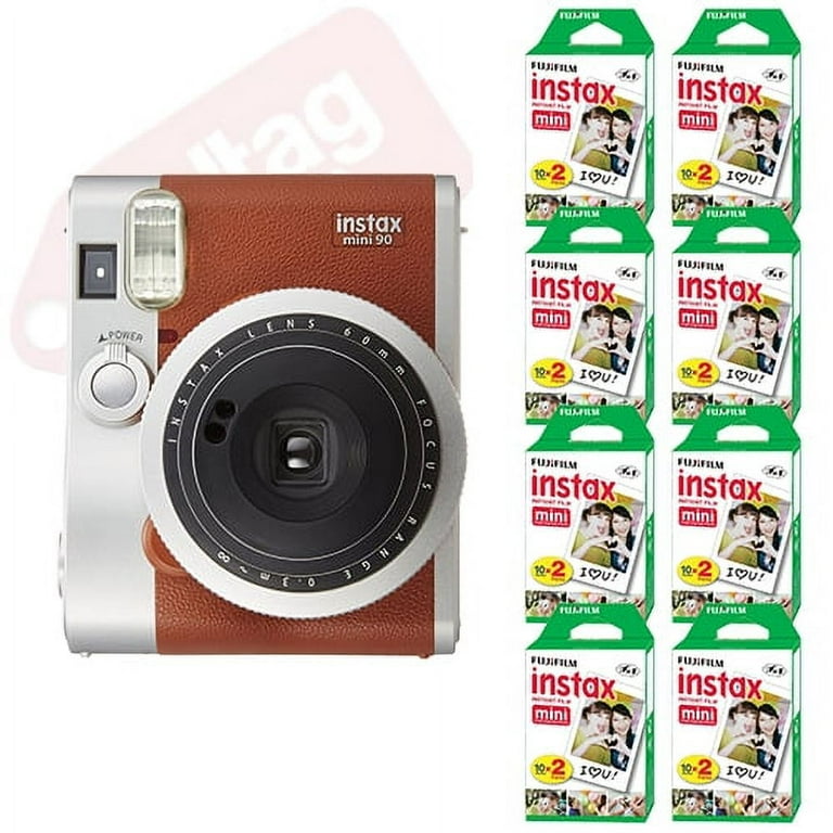 Fujifilm INSTAX Mini 90 Neo Classic Fuji Instant Camera Brown + 