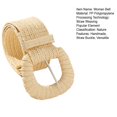 thumbnail image 7 of NUZYZ Women Belt Elastic Straw Woven Wide Belt Solid Color Dress Jeans Boho Stretchy Ladies Casual Belt Clothing Accessory, 7 of 7