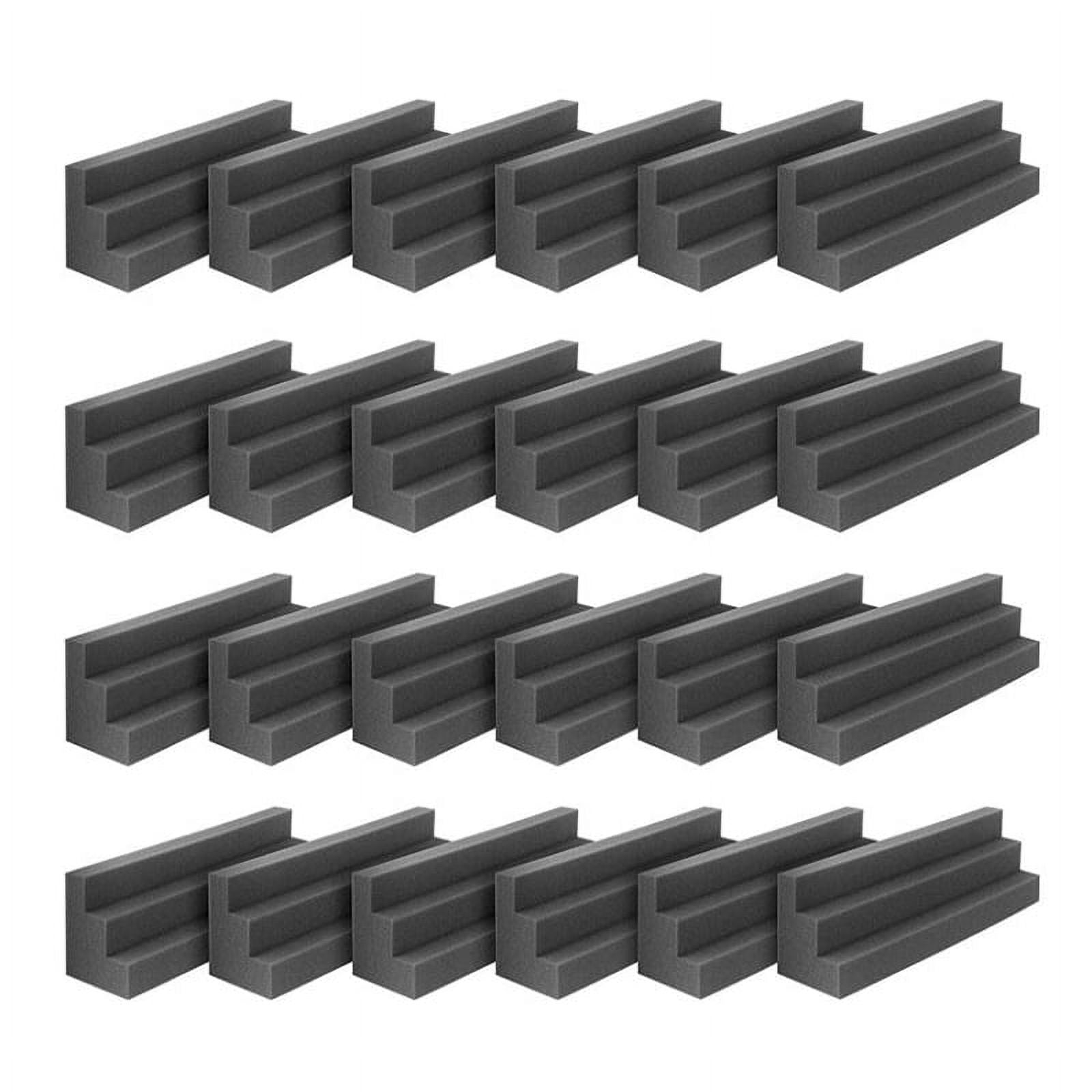 24 Pcs Bass Traps Acoustic Foam Panels Sound Proof Padding, Foam for Corner Soundproofing Foam,Sound Proof Foam