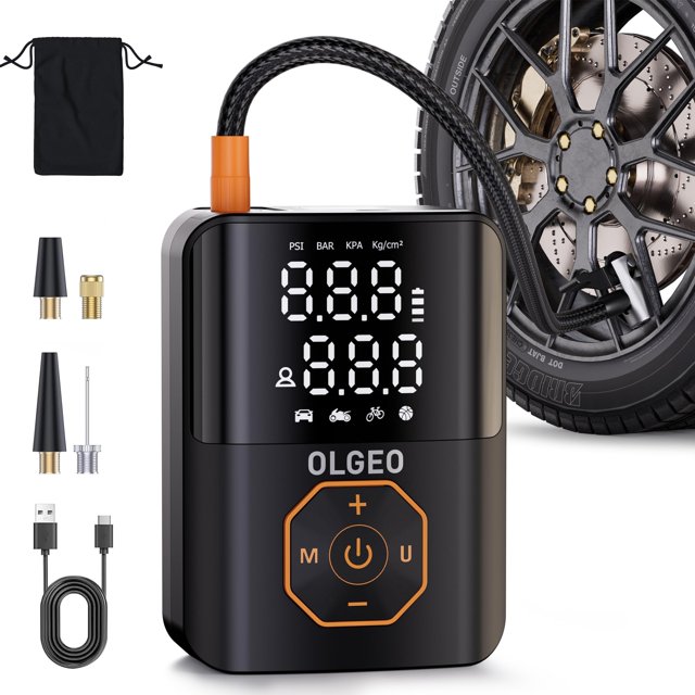 Compresor de aire portátil para inflar neumáticos Olgeo 160PSI para automóvil