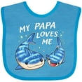 thumbnail image 3 of Inktastic My Papa Loves Me- Whale Shark Boys or Girls Baby Bib, 3 of 4