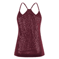 thumbnail image 5 of PrettyGuide Women's All Over Sequin Top Shimmer Strappy Camisole Sparkly Tank Tops Party Shirts, Small, 5 of 7