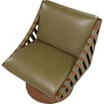 thumbnail image 6 of Meridian Furniture Millwin Olive Vegan Leather Swivel Accent Chair, 6 of 8
