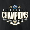 thumbnail image 4 of Women's Black Vanderbilt Commodores 2025 SEC Baseball Conference Tournament Champions Playoff Pitch V-Neck T-Shirt, 4 of 4