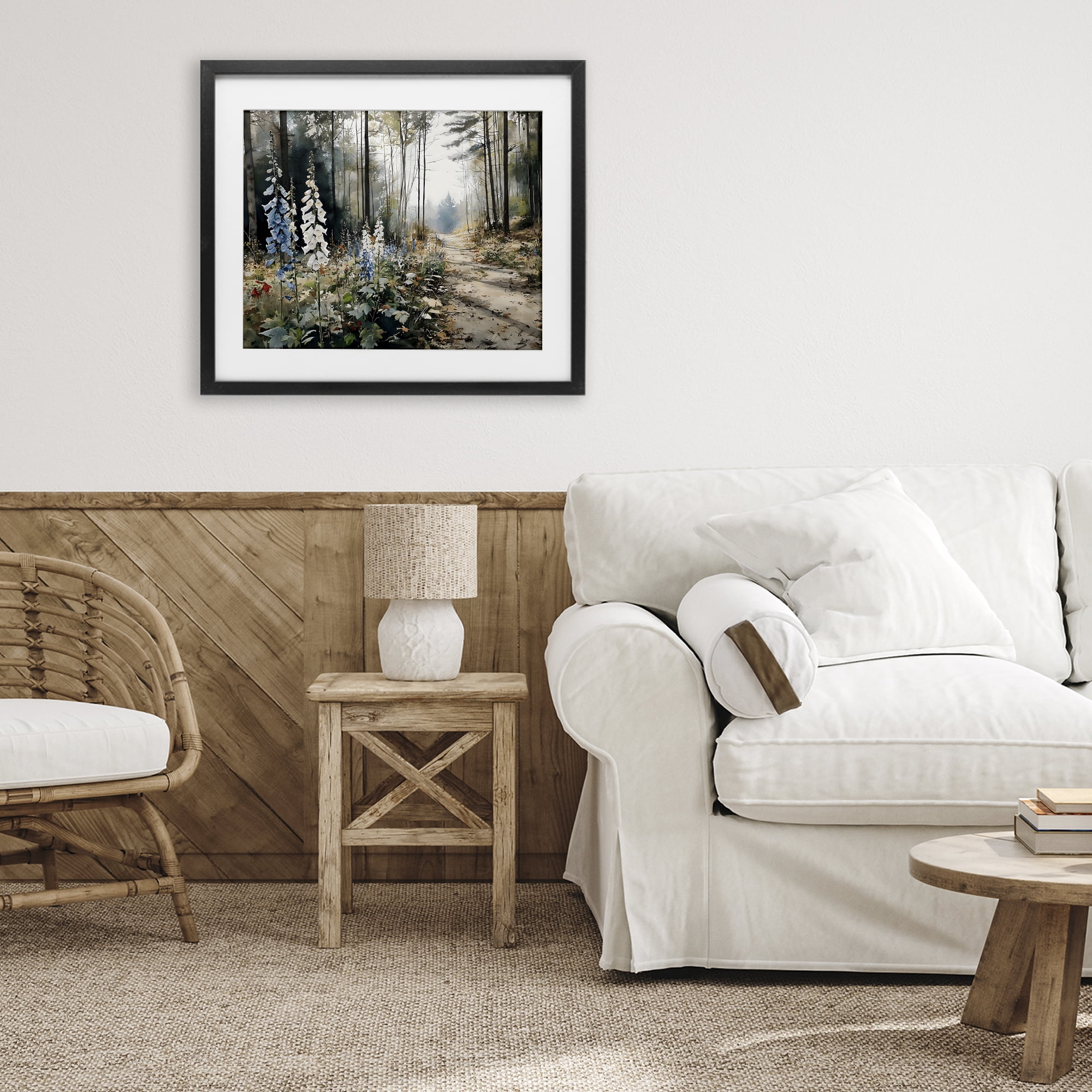Stupell Industries Foxglove Path Sunlit Woods Black Framed Print Under Glass, design by Franklyn Gregory
