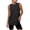 Black, variant on Vivianyo HD Women's Sleeveless Side Slit Tank Top, Curved Hem Casual Tunic for Women, Women's Blue, Sizes S-2XL
