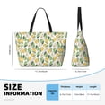 thumbnail image 4 of Zufioo Fruit Pears Print Large Capacity Beach Travel Bag, Zippered Pocket Foldable Hand-held Shoulder Beach Bag, 4 of 7