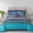 Aqua-King, variant on Aqua Queen Size 8 Piece Boho Microfiber Bed-in-a-Bag Bedding Set