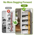thumbnail image 3 of QCQHDU Over The Door Organizer Storage, 5 Shelf Hanging Door Organizer with 5 Large Capacity Pockets, Anti Tilt 44 lb Load Behind Door Storage for Bedroom, Bathroom, Pantry, Nursery, (Grey), 3 of 10