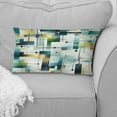 thumbnail image 4 of Designart "Geometric Oasis in Green Hues" Geometric Printed Throw Pillow, 4 of 5