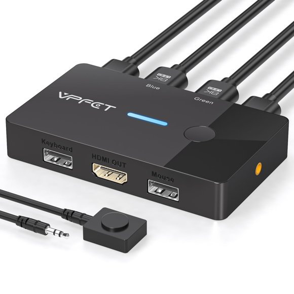 Conmutador KVM AILVLVNG 8K @60Hz HDMI de 2 puertos para 2 ordenadores