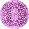 thumbnail image 1 of Ahgly Company Indoor Round Medallion Pink Traditional Area Rugs, 8' Round, 1 of 4