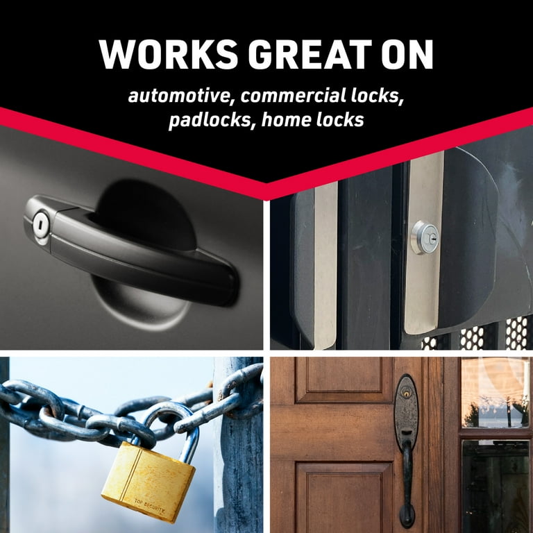 3-IN-ONE Lock Dry Lubricant Spray, 2.5 Oz for Hardware, Home and Commercial  Locks - Walmart.com
