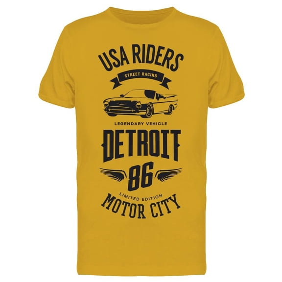 Usa Riders Detroit T-Shirt Men -Image by Shutterstock, Male Small