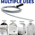 thumbnail image 6 of Professional Slow Drain Cleaner and Clog Remover - 10-Foot Metal Snake for Hair, Food, Debris, and Garbage Removal from Pipes, Plumber Tools, 6 of 6