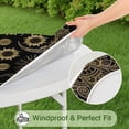 thumbnail image 5 of Black Gothic Sun Moon Pattern Round Fitted Tablecloth with Elastic Edge,Dining Table Cover Waterproof,Outdoor Round Tablecloth for Camping,Dining,Indoor and Outdoor, 5 of 7