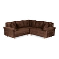 thumbnail image 2 of Sala Esquinera de Velvet Chocolate Makora Modelo Elton, 2 of 8
