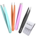 thumbnail image 1 of Juego de pinzas para vello facial para mujer con funda de piel, paquete de 4, 1 of 6