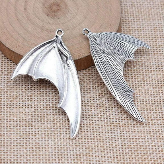 HOOUN 30 Pcs Tibetan Silver Dragon Wing Charms Pendant 53X32MM DIY Making C16081
