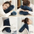 thumbnail image 2 of Similin Dual-Sided Office & Student Nap Pillow: Soft Plush & Cool Silk for Customizable Comfort, Perfect for Daytime Siestas, Worldwide Availability – Dark Gray, 2 of 6