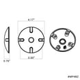 thumbnail image 2 of 4 in. Round Weatherproof Electrical Junction Box Cover with 1/2 in. NPT Thread Outlet for Indoor/Outdoor Use - Landscape Accessories - Bronze, 2 of 2