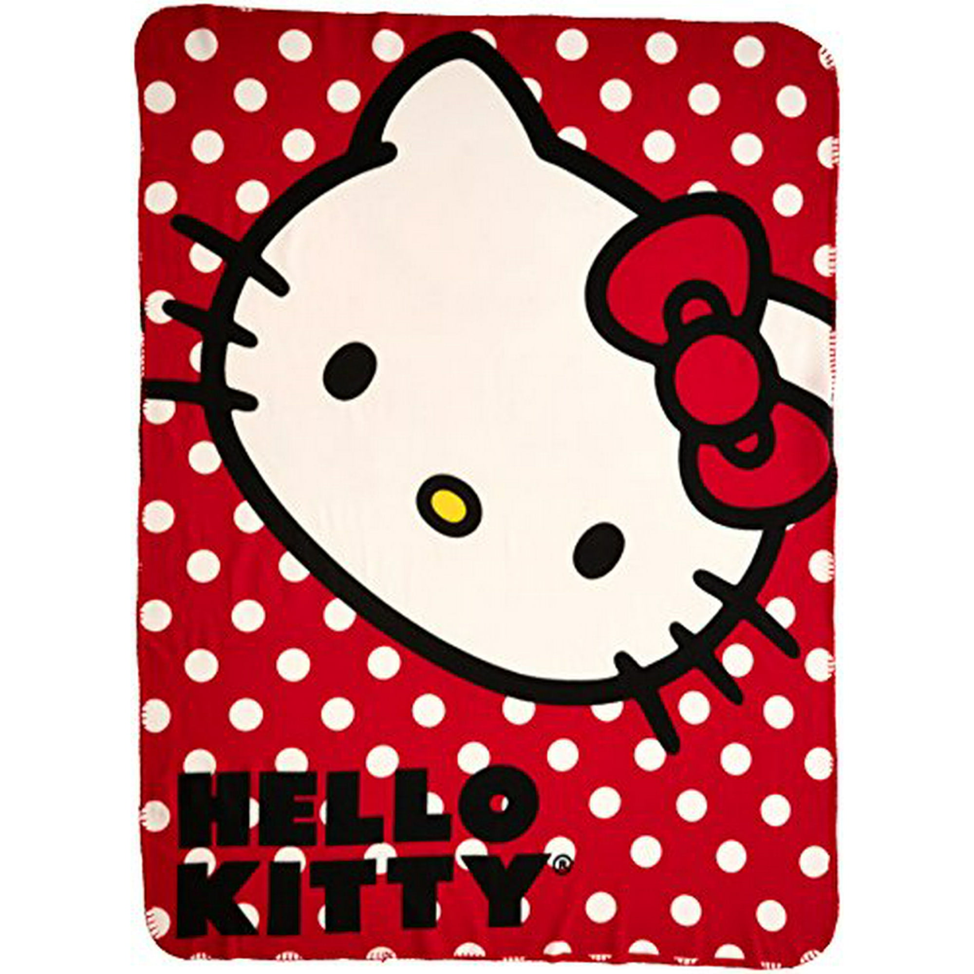 SANRIO Hello Kitty Polka Dot Kitty Fleece Throw Blanket 45 x 60