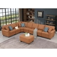 thumbnail image 4 of Devion Furniture Bouke Artificial Leather Modular Sofa Sectional With Ottoman, 4 of 7