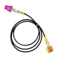 thumbnail image 2 of Adaptador de CO2 Conector rápido Conector de tubo negro fino,Tubo de conexión,Manguera externa de aleación de aluminio de 60 pulgadas para máquina púrpura, 2 of 9