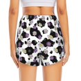 thumbnail image 2 of Lsque Daisies Flowers Printed Women's Running Shorts with Liner Pockets,Elastic Quick Dry Workout Athletic Gym Yoga Shorts,Womens High Waist Shorts-, 2 of 9