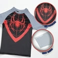thumbnail image 2 of Marvel Boys Spider-Man Miles Morales 2-Piece Rash Guard Swim Set, Quick Drying Swim Shirt & Trunks, Superhero Swimsuit for Kids (Sizes 8-12), 2 of 6