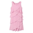 thumbnail image 6 of Womens Summer Dresses, Women's Flowy Chiffon Tiered Cocktail Dress Diamond Crewneck Sleeveless Layered Knee Length Wedding Guest Dresses, 6 of 6