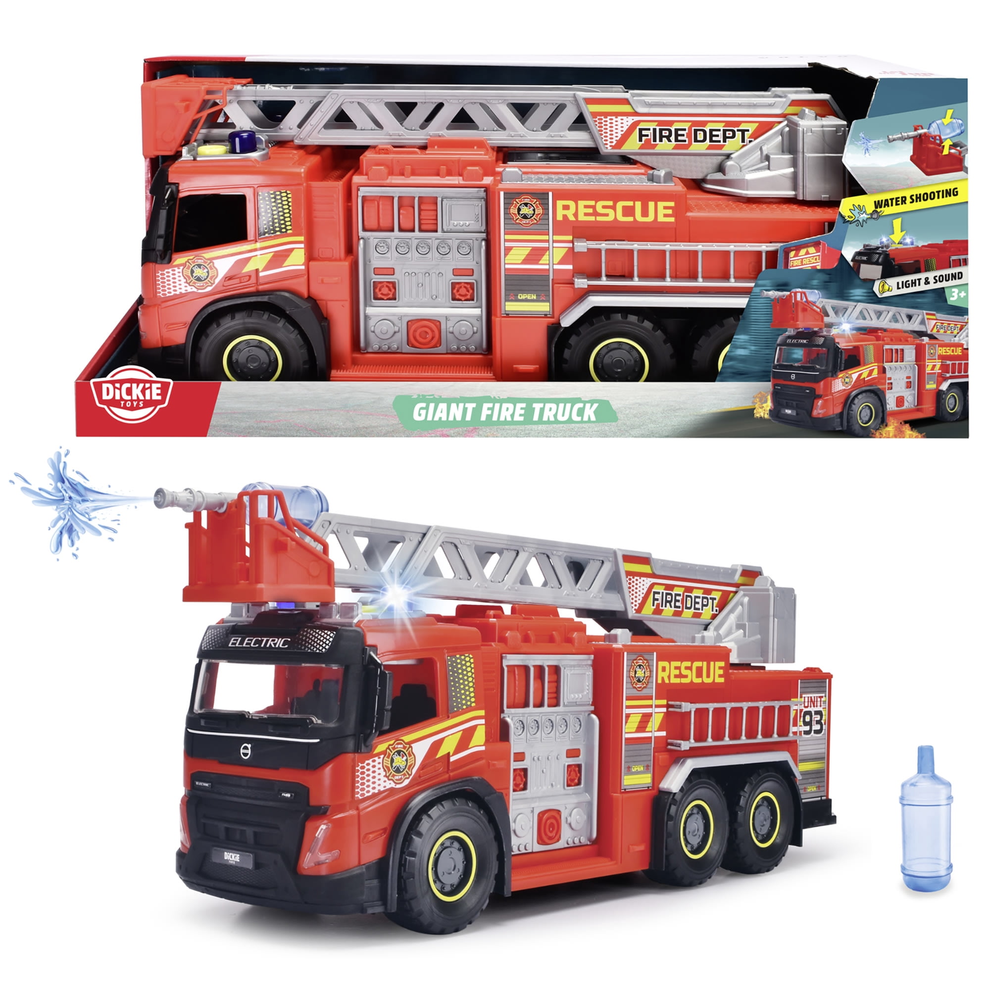GIANT FIRETRUCK 消防車 おもちゃ Dickie Toys: Giant Fire Truck - Red - 22