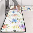 thumbnail image 2 of Kitchen Rugs Sets Of 2,Pioneer Flower Floral Print Pattern Anti Fatigue Kitchen Mat Rugs Non Slip Washable,Decorative Kitchen Floor Mats for Kitchen,Sink,Laundry,17"x47"+17"x47", 2 of 5