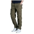 thumbnail image 2 of Cargo Pants for Men 2025 Lightweight Straight Leg Relaxed Fit Outdoor Casual Pants with Pockets Mens Trousers, 2 of 6