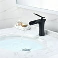thumbnail image 2 of Altair Mayen Single Hole Single-Handle Waterfall Bathroom Faucet in Matte Black, 2 of 8