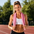 thumbnail image 3 of 1 Pack Cooling Towels with Silicone Carry Cases, 16x16'' Cooling Towels for Neck and Face Hot Weather Ice Towel Quick Drying Sweat for Sports Yoga Gym Running Fitness - Hot Pink, 3 of 5