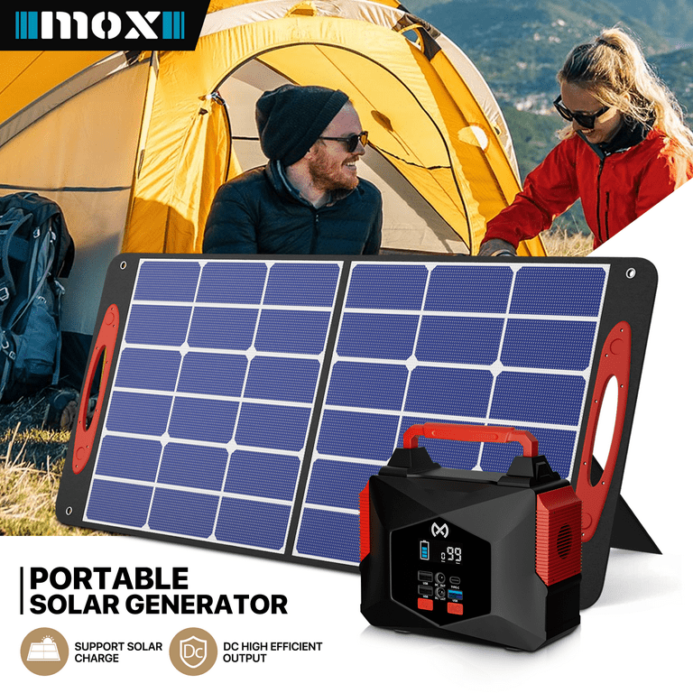 【セット】PowerArQ mini + PowerArQ Solar MOX 100W Portable Solar Panel & Power Station Set, Foldable, High