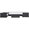 thumbnail image 2 of Modway Corona 7 Piece Outdoor Patio Sectional Set in Espresso White, 2 of 3