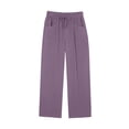 thumbnail image 6 of Linen Cotton Casual Pants For Women Pull On Picnic Outfits Drawstring Waist Elastic Waist With Pockets Summer Straight Leg Everyday Comfort Road Trip Purple XL, 6 of 7