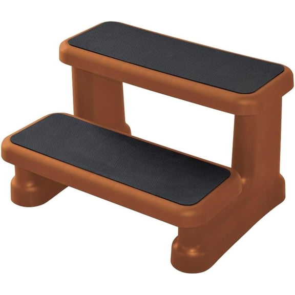 Wjsp Anti-Slip Spa Steps 26x10.5x16.5 in Resin 300 lb Capacity for Hot Tub Sequoia Brown