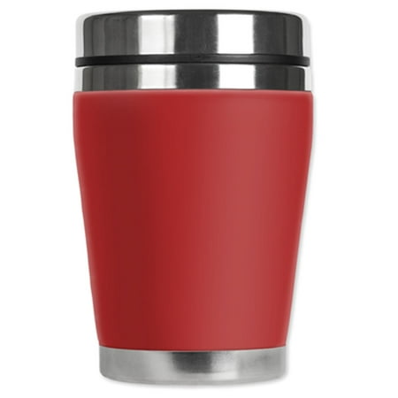 

Mugzie brand 12-Ounce Mini Travel Mug with Insulated Wetsuit Cover - Red