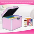 thumbnail image 7 of Medicine Lock Box with Code Combination Security Storage Box Pink for Jewelry, Office, Cosmetic（7.25"x7.75"x10"), 7 of 7
