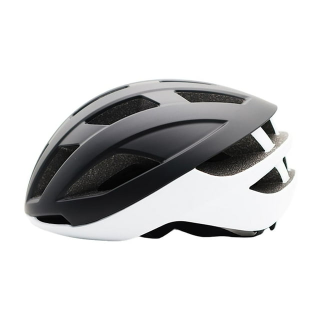 Casco de bicicleta de montaña con protección para la cabeza y ajuste automático. Equipo de protección para Negro con blanco
