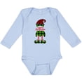 thumbnail image 3 of Inktastic Merry Christmas Elf in Red and Green Plaid Boys or Girls Long Sleeve Baby Bodysuit, 3 of 5