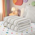 thumbnail image 5 of Erosebridal Modern Lines Zipper Queen Comforter Set with Fitted Sheet and 2 Pillowcases,Geometric Line Zipper Bedding Set,Polkadot Reversible,4pcs, 5 of 7