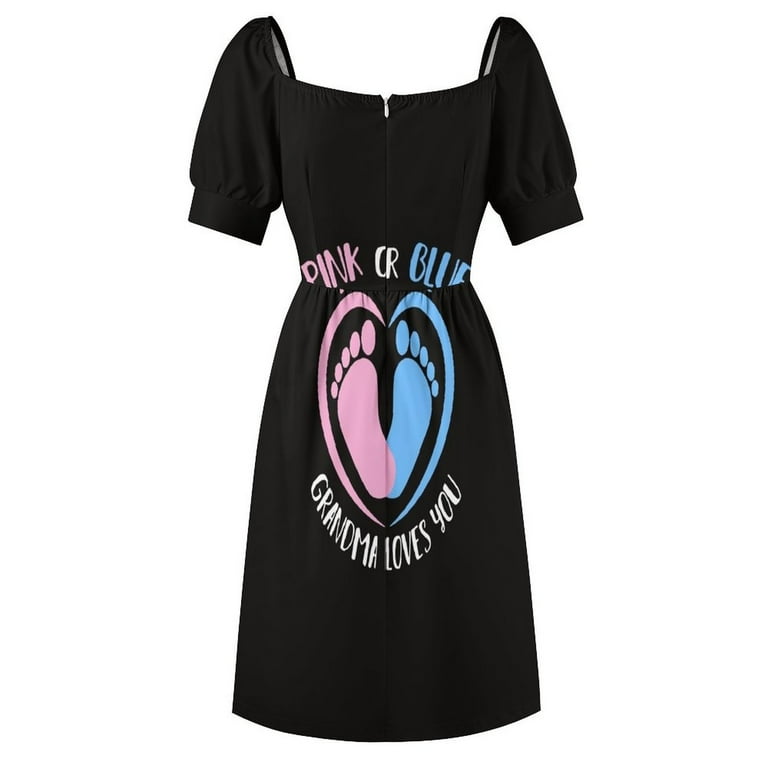 Pink or Blue Grandma Loves You Gender Reveal Dress clothes long sleeve  dresses