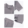 thumbnail image 3 of Uncia Active Women's 2-Piece Tracksuit Set - Seamless-Free Shorts, Raglan Sleeves Tee with Flat Tummy & Glute-Lifting Fit, Workout Gym Matching Sets for Outdoor Yoga, 3 of 6
