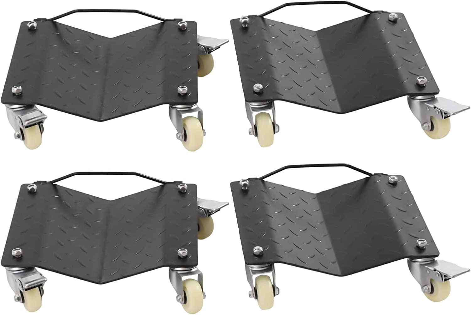 Miumaeov Vehicle Car Tire Dollys Set of 4 with 16 Universal Wheels